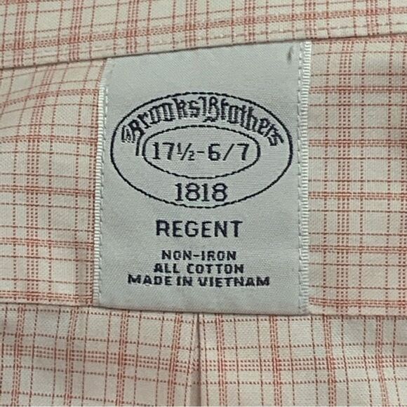 Brooks Brothers Regent Non Iron Men Dress Shirt 17 1/2 - Picture 2 of 9